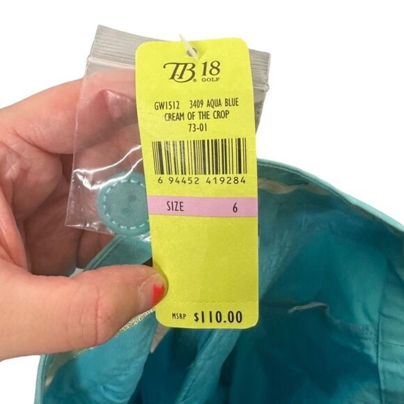 |NWT| TOMMY BAHAMA Cream Of The Crop Golf Pants Aqua Blue - Picture 9 of 9